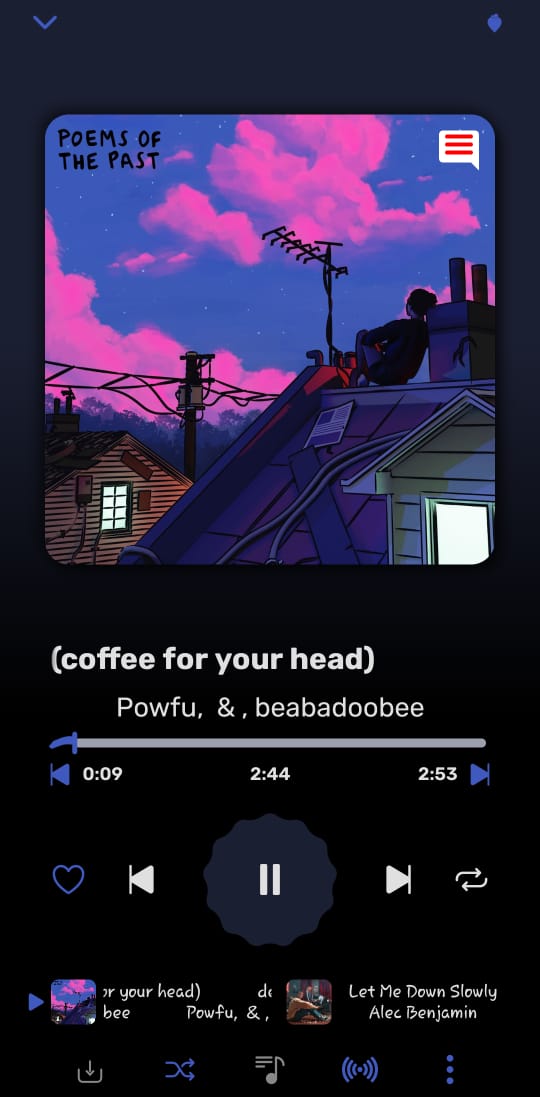 Cubic Music App Interface